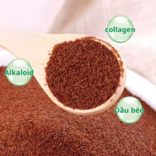 Thành phần dưỡng chất trong hạt ngũ hoa gồm Alkaloid và Collagen thực vật giúp trẻ hóa làn da