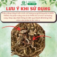 Lưu ý quan trọng giúp khách hàng phân biệt phần sơ lá màu trắng và nấm mốc trên dược liệu khô