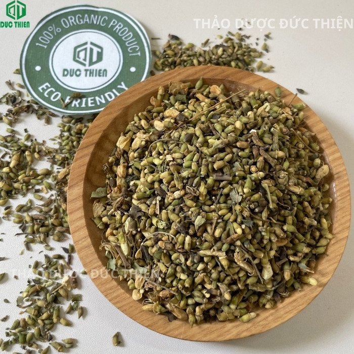 Cận cảnh nụ hoa hòe sao vàng thơm nồng, màu vàng xám đặc trưng chứa nhiều Rutin