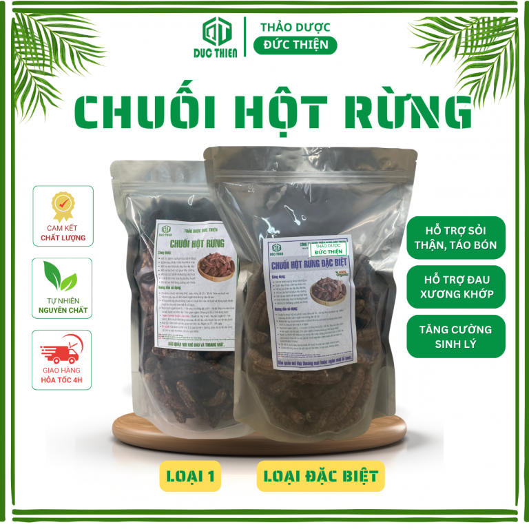 Chuối hột rừng khô – thảo dược hỗ trợ sỏi tiết niệu, lợi tiểu