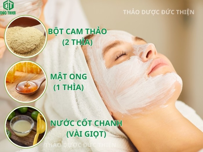 Công thức trị mụn bằng bột cam thảo kết hợp mật ong
