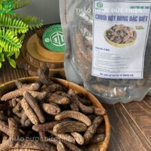 Sản phẩm chuối hột rừng Tây Nguyên khô sạch thơm loại đặc biệt được đóng gói kỹ lưỡng tại Thảo Dược Đức Thiện.