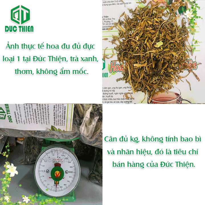 Thảo Dược Đức Thiện cam kết bán hoa đu đủ đực khô cân đủ ký đúng chất lượng loại 1
