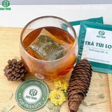 Ly trà phan tả diệp sau khi pha có màu nâu vàng trong trẻo, vị dễ uống, giúp tiêu hóa tốt