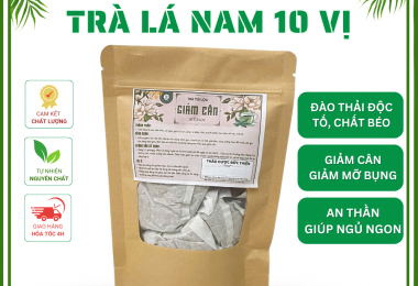 Trà Lá Nam Giảm Cân 10 Vị Đức Thiện (30 Túi Lọc) – Giảm Mỡ Bụng, Thanh Lọc Cơ Thể, Eo Thon Dáng Đẹp