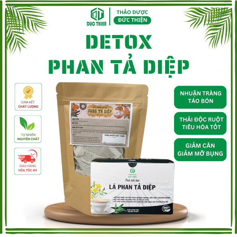 Trà túi lọc Phan Tả Diệp giúp nhuận tràng, thải độc, hỗ trợ tiêu hóa – Thảo Dược Đức Thiện