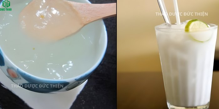 Cách pha bột sắn dây: nấu chín dạng sệt và pha nước chanh đá giải nhiệt