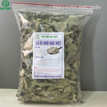 Túi sản phẩm lá ổi khô đặc biệt loại 1kg kèm nhãn mác hướng dẫn sử dụng chi tiết.
