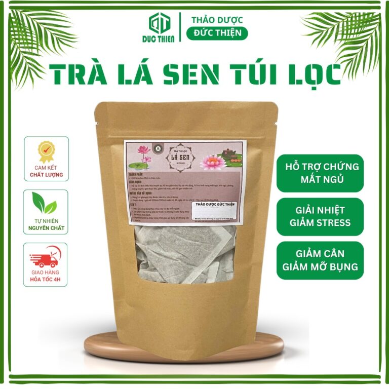 Sản phẩm trà lá sen túi lọc Thảo Dược Đức Thiện