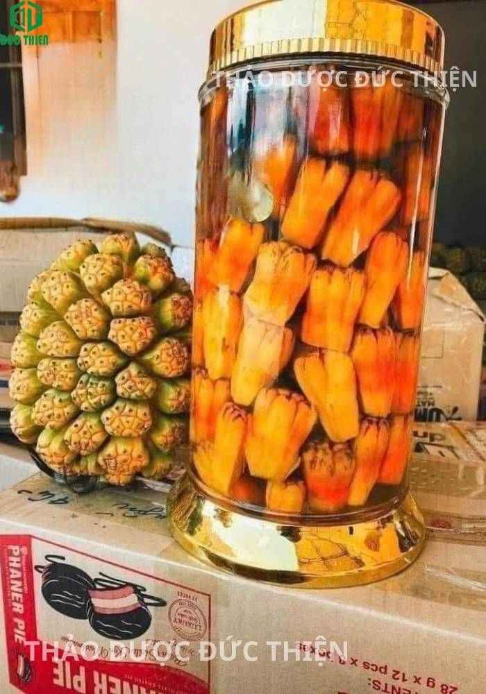 dứa dại rừng phơi khô ngâm rượu giúp bổ thận tráng dương hiệu quả