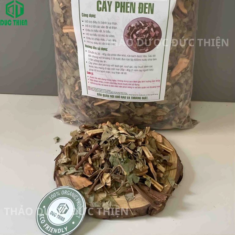 Túi Cây Phèn Đen khô 1kg thương hiệu Thảo Dược Đức Thiện hỗ trợ trị suy thận