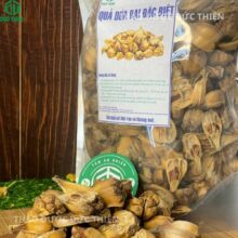 Túi sản phẩm Quả dứa dại đặc biệt loại 1 và lát cắt dược liệu khô trị sỏi thận.