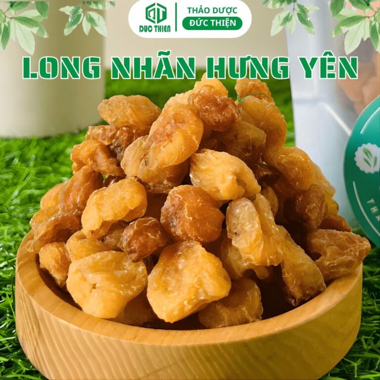 Sản phẩm long nhãn Hưng Yên khô sạch thơm dùng chế biến thức uống giải nhiệt.
