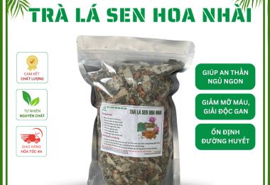 150gr Trà Lá Sen Hoa Nhài – Hỗ Trợ Mất Ngủ, Mỡ Máu, Ổn Định Đường Huyết
