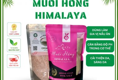 1Kg Muối Hồng Himalaya Organic – Dạng Mịn & Hạt – Ngâm Chân, Thải Độc, Tắm Thư Giãn