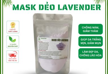 100g Bột Mặt Nạ Dẻo Lavender – Dưỡng Ẩm, Làm Sáng Da, Giảm Mụn, Ngừa Lão Hóa