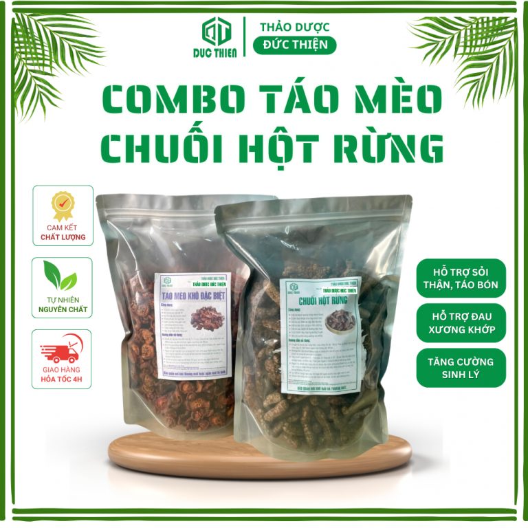 combo chuối hột rừng táo mèo bổ thận