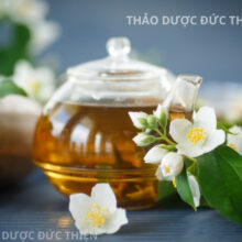 Bình trà pha từ nụ hoa nhài khô nguyên chất giúp thanh nhiệt giải độc và điều hòa huyết áp