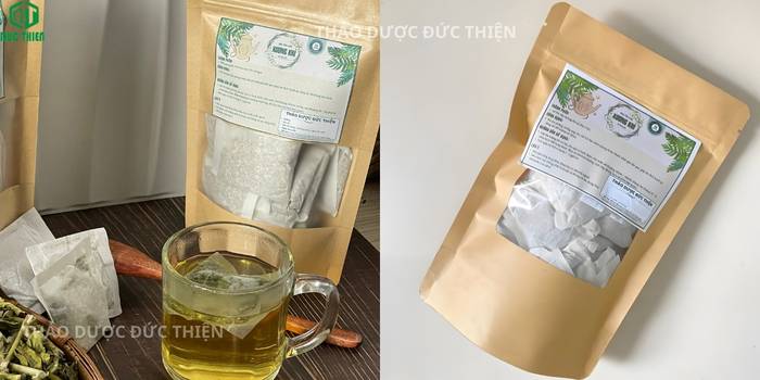 Ly trà cây xương khỉ túi lọc có màu vàng trong, thơm dịu, tốt cho sức khỏe người bệnh.