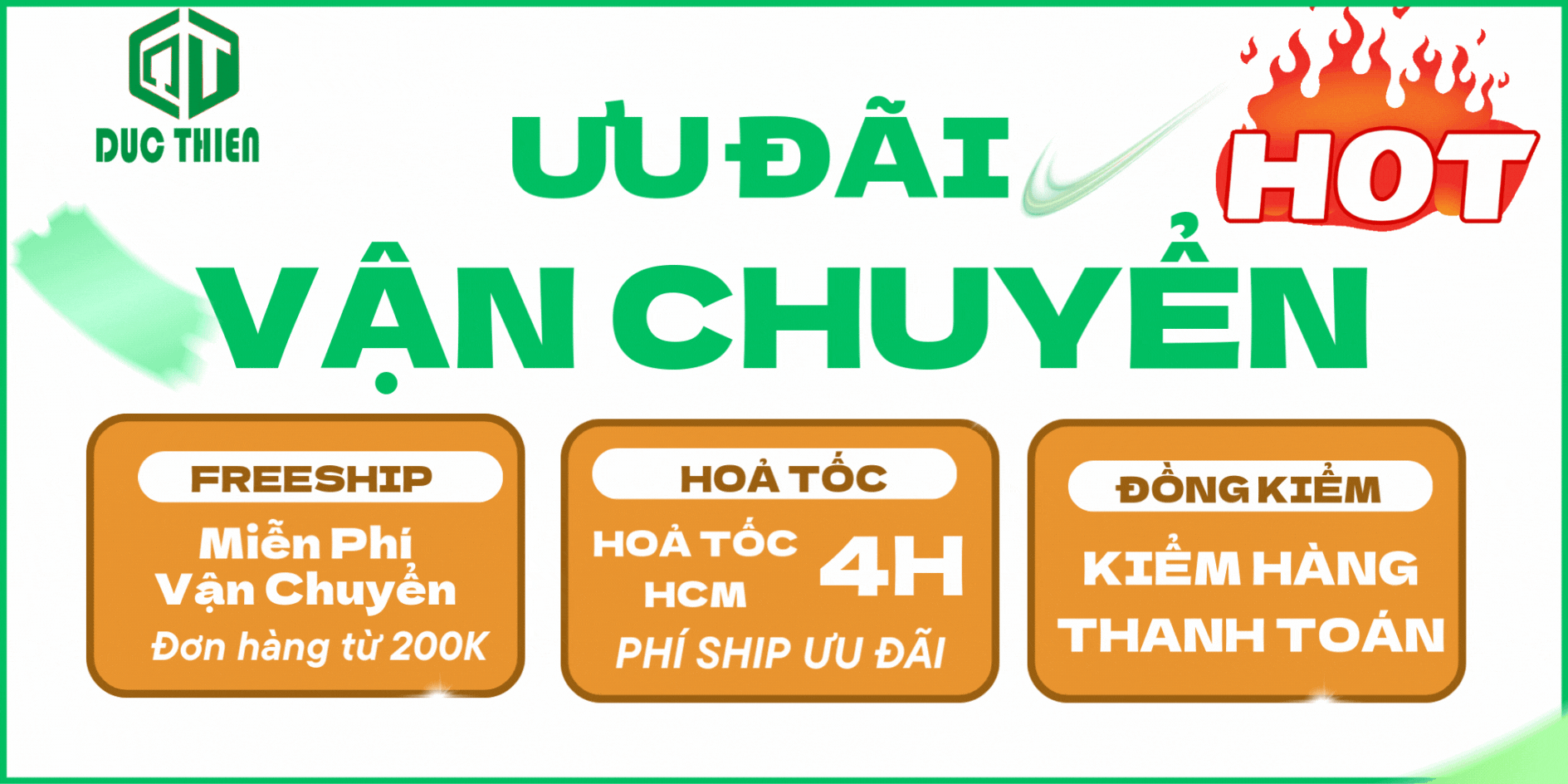 Bảng ưu đãi vận chuyển Thảo Dược Đức Thiện