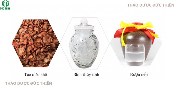 cách ngâm rượu táo mèo khô