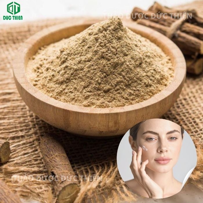 bột cam thảo đắp mặt được không