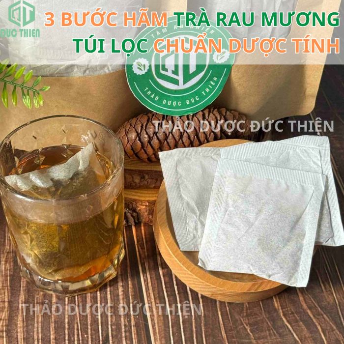 cách sử dụng trà rau mương túi lọc chữa dạ dày