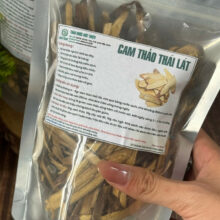 Bao bì Cam Thảo Thái Lát Thảo Dược Đức Thiện hỗ trợ trị trào ngược dạ dày và viêm họng