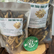 Quy cách đóng gói túi zip bạc cam thảo thái lát giúp bảo quản dược liệu lâu dài