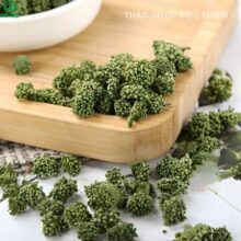 Bao bì sản phẩm Nụ Hoa Tam Thất khô Thảo Dược Đức Thiện hỗ trợ ổn định huyết áp và an thần