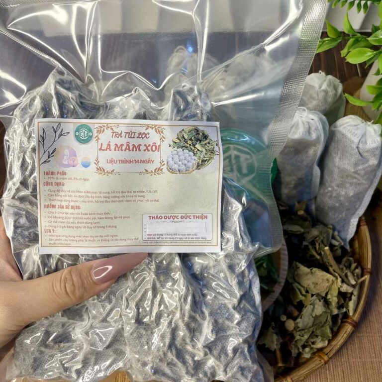 túi sản phẩm trà mâm xôi túi lọc liệu trình 14 ngày của thảo dược