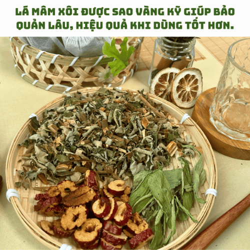 Lá mâm xôi sao vàng làm trà